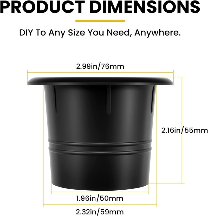 UBANU 2Pcs Speaker Cabinet Port Tube, 59mm x 55mm x 76mm Subwoofer Bass Reflex Vent Fit PA/DJ Speakers & Bass Boxes Accessories for Party/Stage Use - Image 2